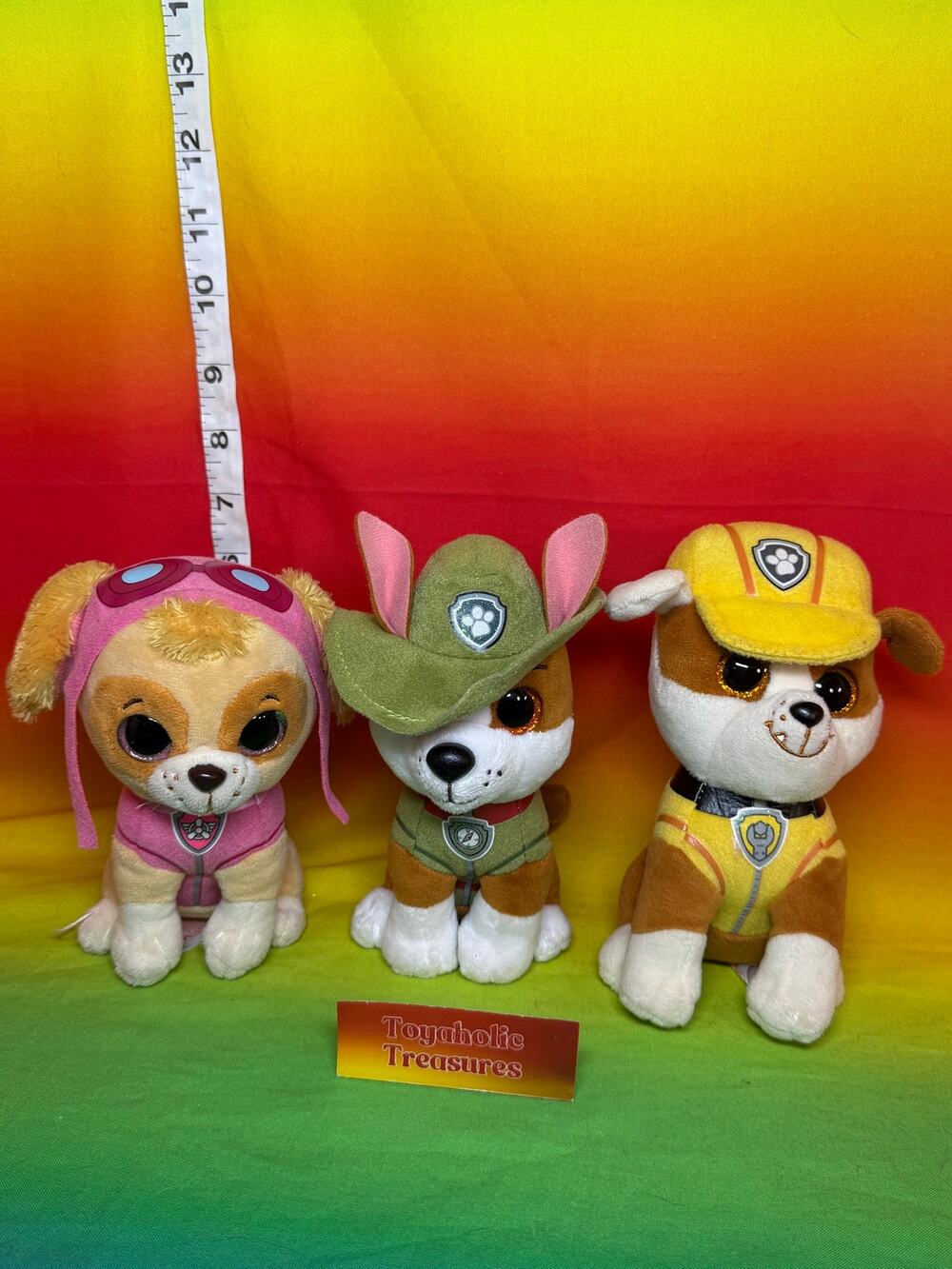 Ty Beanie Boos Paw Patrol Skye Tracker Rubble Plush Figures